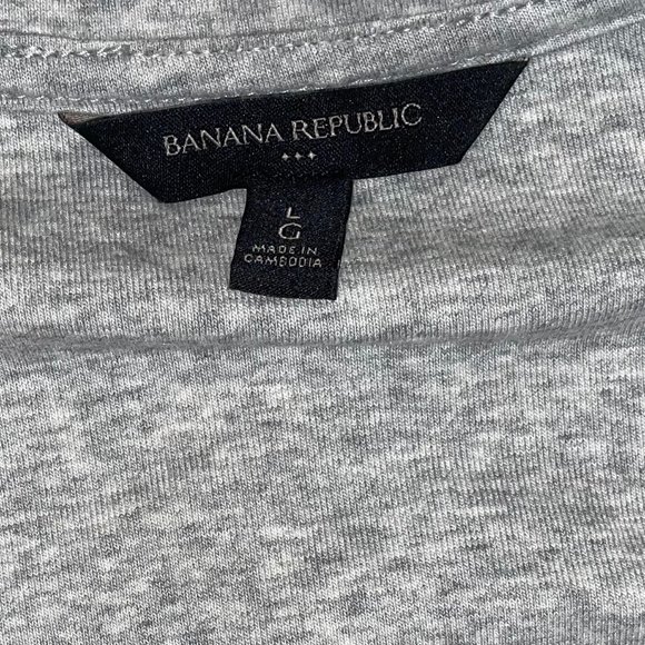Banana Republic Asymmetrical Grey Long Sleeve Zip Fleece Jacket - Picture 5 of 13